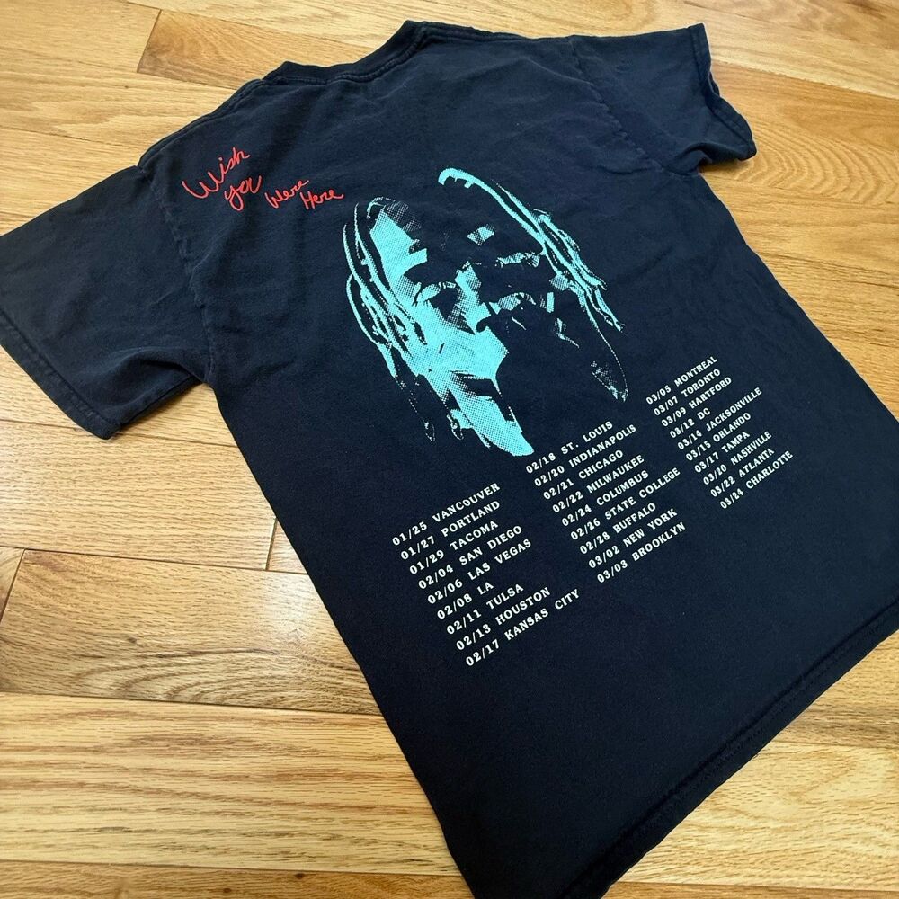 Travis Scott Astroworld T Shirt Adult Sz Medium Wish You Were Here Tour Black